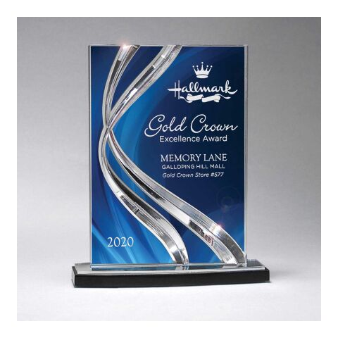 Small Sweeping Ribbon Award Blue | No Imprint