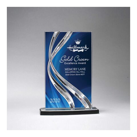 Medium Sweeping Ribbon Award Blue | No Imprint