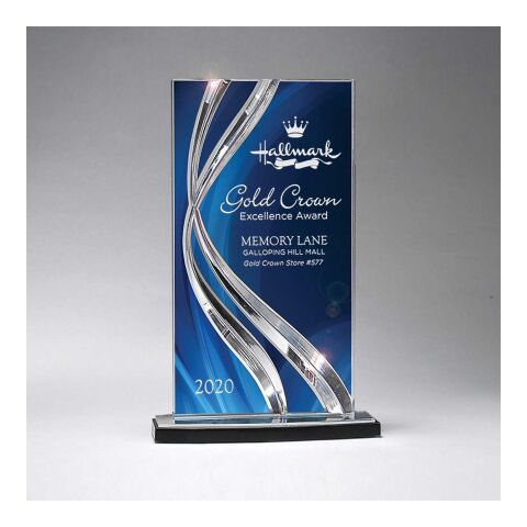 Large Sweeping Ribbon Award Blue | No Imprint