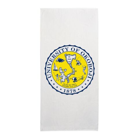 35&quot; X 70&quot; Velour Beach Towel White | No Imprint | not available | not available