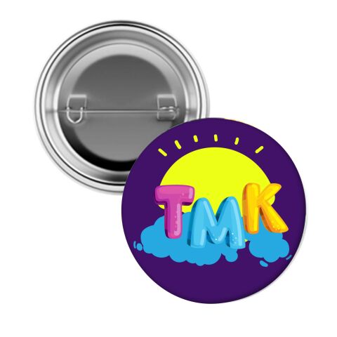 Full Color Lapel Pin Back Button Silver | 4 Color Process | Front