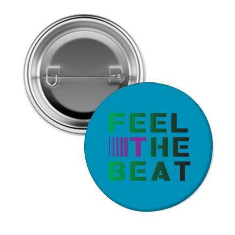 Full Color Pin Back Button Silver | 4 Color Process | Front