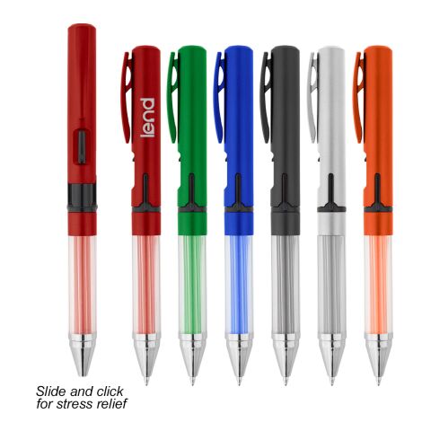 Fidget Pen Black | SILK SCREEN | Barrel | 1.12 Inches × 0.38 Inches
