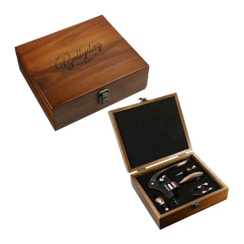 Graze Wood and Metal Wine Set