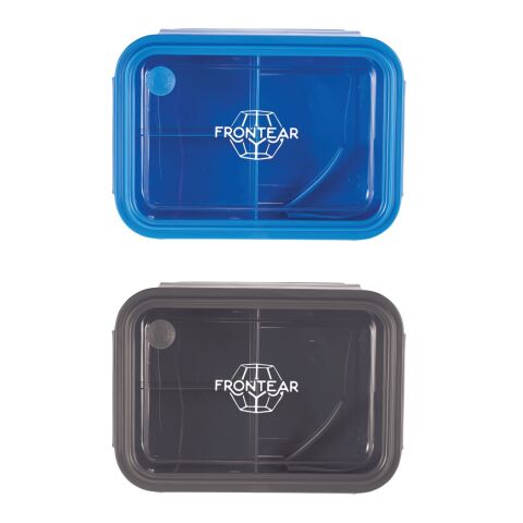 Three Compartment Food Storage Bento Box Standard | Blue | No Imprint | not available | not available
