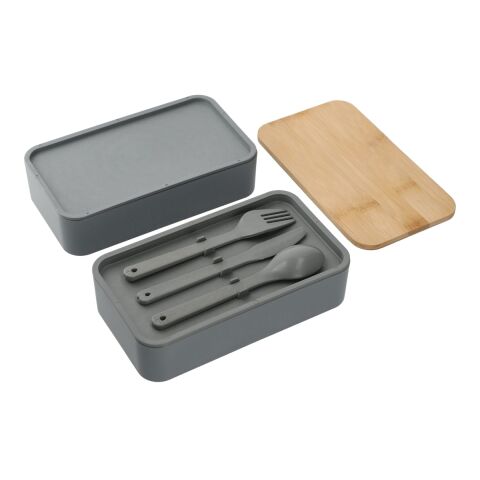 Stackable Bamboo Fiber Bento Box Standard | Gray | No Imprint | not available | not available