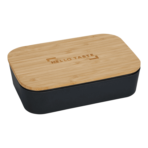 Bamboo Fiber Lunch Box with Cutting Board Lid Standard | Black | No Imprint | not available | not available