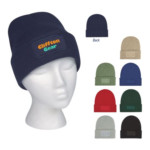 Patch Knit Beanie With Cuff Black | No Imprint | not available | not available