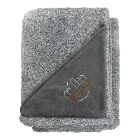 Heathered Fuzzy Fleece Blanket Charcoal | No Imprint | not available | not available