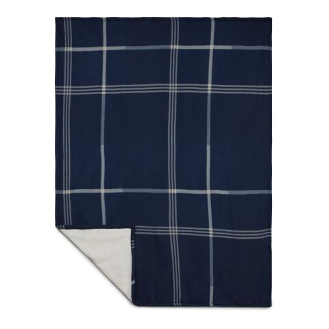 Plaid Fleece Sherpa Blanket Blue | No Imprint | not available | not available