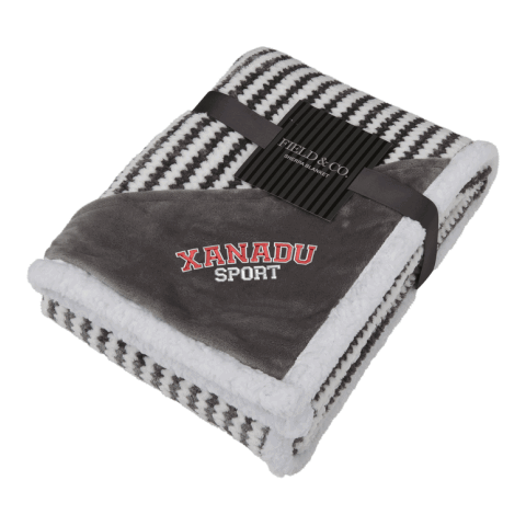 Field &amp; Co.® Chevron Striped Sherpa Blanket Gray | No Imprint | not available | not available