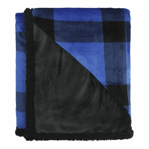 Field &amp; Co.® Buffalo Plaid Sherpa Blanket Blue-Black | No Imprint | not available | not available
