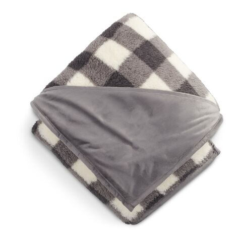 Field &amp; Co.® Double Sided Plaid Sherpa Blanket White-Grey Storm | No Imprint | not available | not available