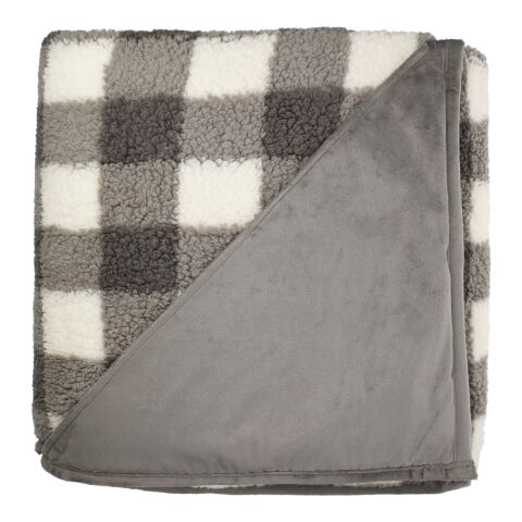 Field &amp; Co.® Double Sided Plaid Sherpa Blanket White-Gray | No Imprint | not available | not available