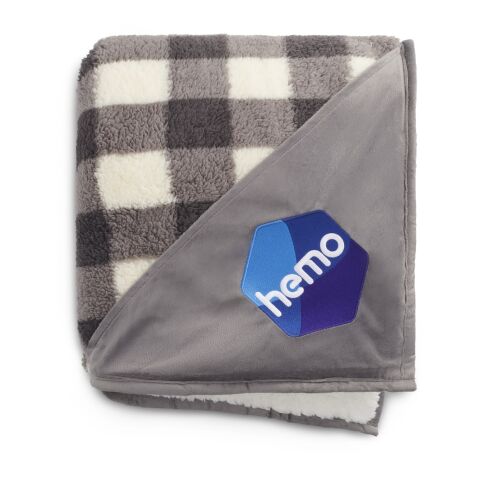 Field &amp; Co.® Double Sided Plaid Sherpa Blanket White-Grey Storm | No Imprint | not available | not available