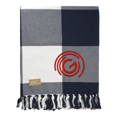 Field &amp; Co. 100% Organic Cotton Check Throw Blanke Navy | No Imprint | not available | not available