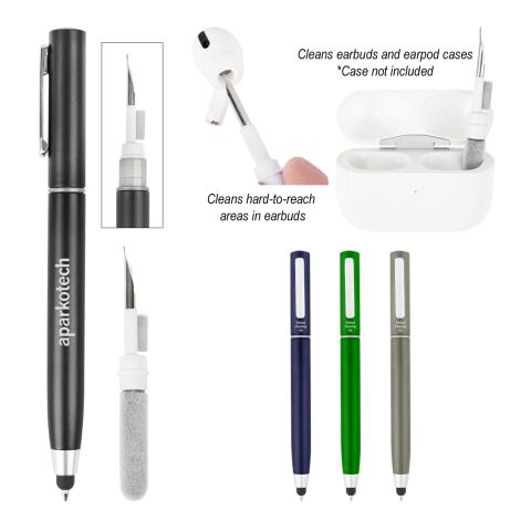 Stylus Pen W Earbud Cleaning Kit Gun Metal | No Imprint | not available | not available