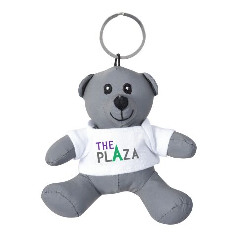 Mini Reflective Bear Key Tag Silver | No Imprint