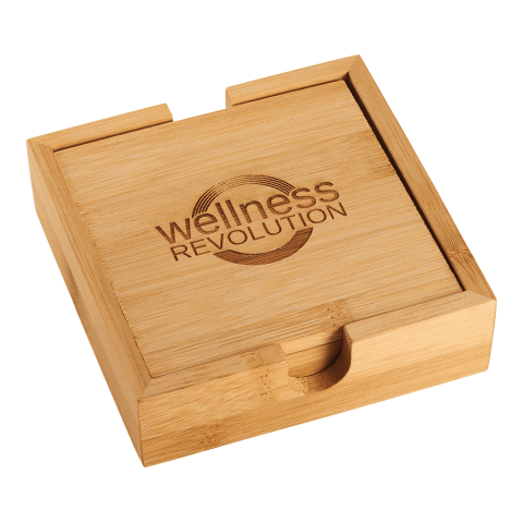 FSC Bamboo Coaster Set Standard | Natural | No Imprint | not available | not available