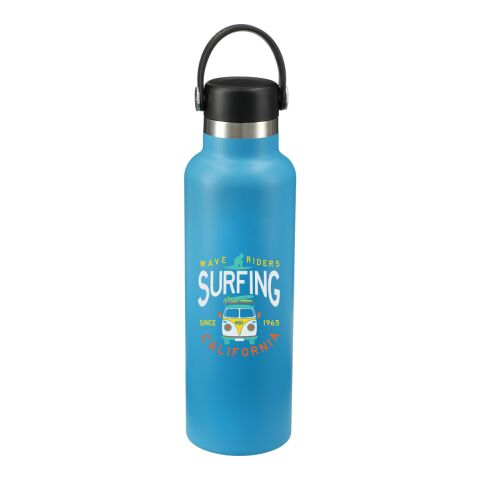 Hydro Flask® Standard Mouth With Flex Cap 21oz Standard | Pacific | Laser Engraving | Centered on tumbler opposite Hydro Flask, - Center of art 3.66&quot; up from bottom | 1.75 Inches × 4.75 Inches