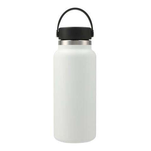 Hydro Flask® Wide Mouth With Flex Cap 32oz Standard | White | Laser Engraving | Centered on tumbler opposite Hydro Flask, - Center of art 3.68&quot; up from bottom | 2.30 Inches × 4.75 Inches