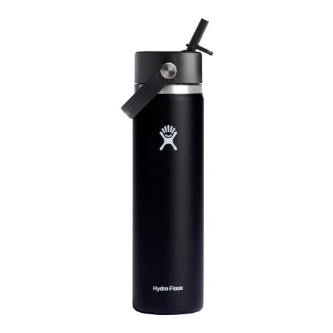 Hydro Flask® Wide Mouth with Flex Straw Cap 24oz Standard | Black | No Imprint | not available | not available