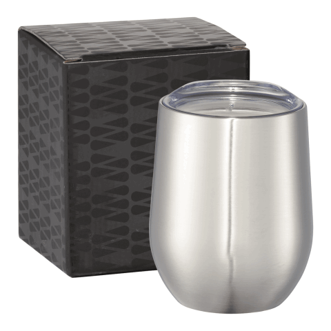 Corzo Copper Vac Insulated Cup 12oz With Gift Box Silver | No Imprint