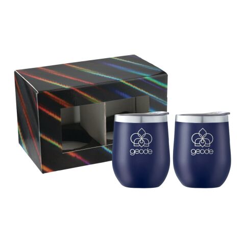 Corzo Cup 12oz 2 in 1 Gift Set Navy | No Imprint