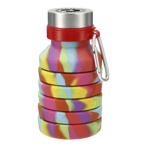 Zigoo Silicone Collapsible Bottle 18oz - Tie Dye Standard | Red | No Imprint | not available