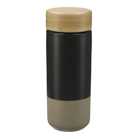 Arlo Ceramic Tumbler with Bamboo lid 11oz Standard | Black | No Imprint | not available | not available