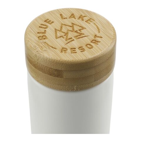 Arlo Ceramic Tumbler with Bamboo lid 11oz Standard | White | No Imprint | not available | not available