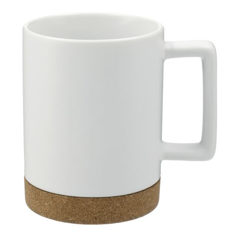 Bates 15oz Ceramic Mug w/ Cork Base Standard | White | No Imprint | not available | not available