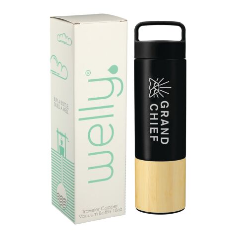 Welly® Traveler Copper Vacuum Bottle 18oz w/ GB Black | No Imprint