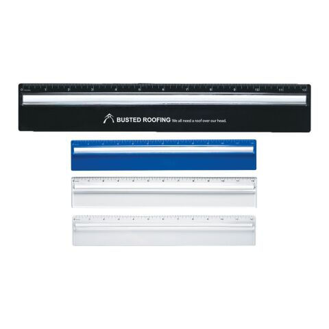 Plastic 12&quot; Ruler With Magnifying Glass