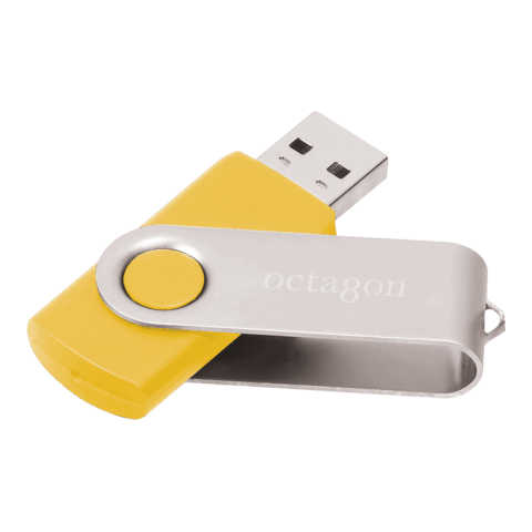 Rotate Flash Drive 8GB Standard | Yellow | No Imprint | not available | not available