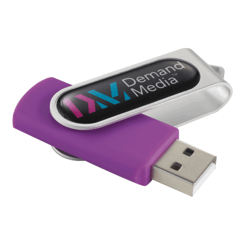 Domeable Rotate Flash Drive 1GB Standard | Purple | No Imprint | not available | not available