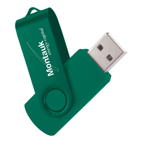 Rotate 2Tone Flash Drive 1GB Green | No Imprint