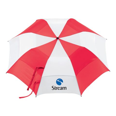 58&quot; Vented Auto Open Folding Golf Umbrella Red-White | No Imprint | not available | not available