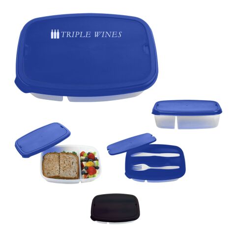 2-Section Lunch Container Translucent Blue | No Imprint | not available | not available