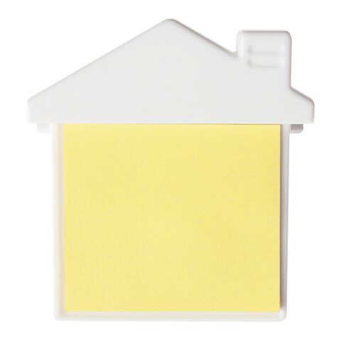 House Clip With Sticky Notes White | 1 color Pad Print | Front | 1.25 Inches × 0.38 Inches