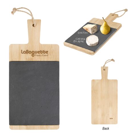 Bamboo &amp; Slate Charcuterie Cutting Board Brown | No Imprint