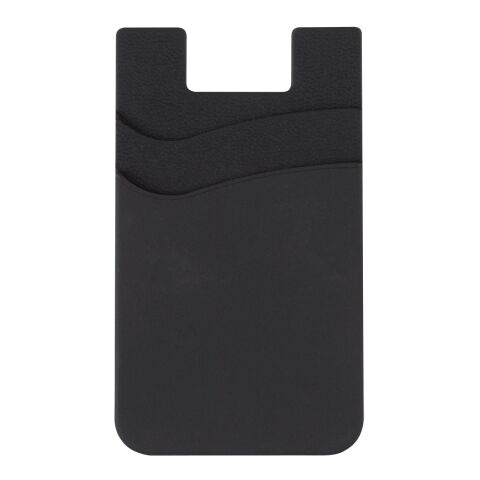Dual Pocket Silicone Phone Wallet Black | No Imprint | not available | not available