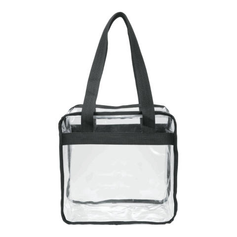 Game Day Clear Zippered Safety Tote Black | No Imprint | not available | not available