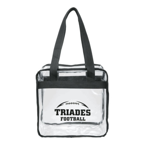 Game Day Clear Zippered Safety Tote Standard | Black | No Imprint | not available | not available