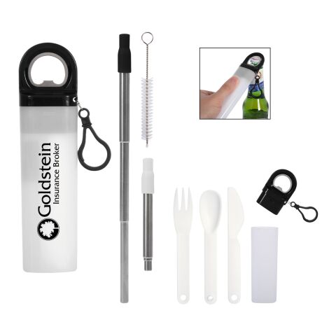 SIP AND SNACK REUSABLE KIT Black | No Imprint | not available | not available