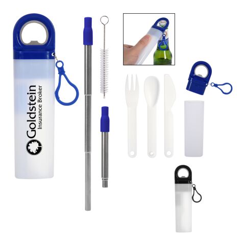 SIP AND SNACK REUSABLE KIT Royal Blue | No Imprint | not available | not available