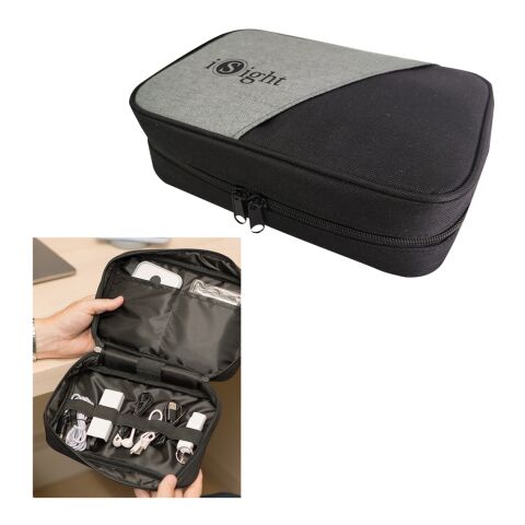 Contempo Heathered Tech Organizer Black with Red | No Imprint | not available | not available