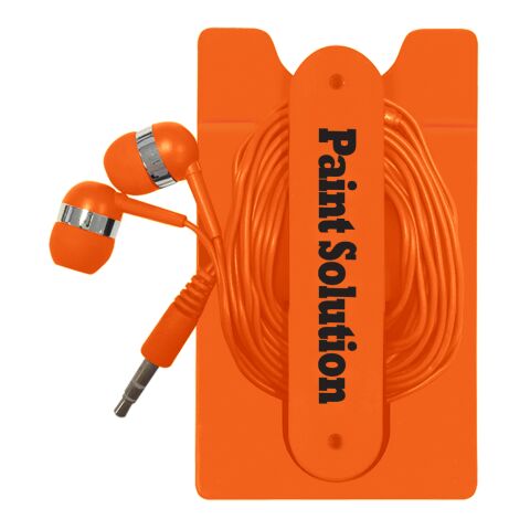 Phone Wallet With Earbuds Orange | No Imprint | not available | not available