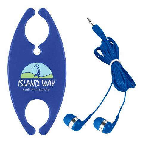 Earbuds With Cord Organizer Blue | No Imprint