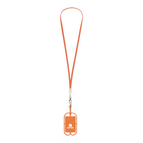 Silicone Lanyard with Phone Holder &amp; Wallet Orange | No Imprint | not available | not available